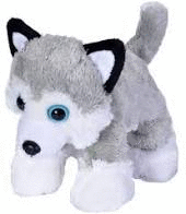 PELUCHE PERRO HUSKY SIBERIANO WILD REPUBLIC 18CM