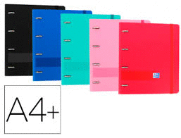 CARPEBLOC 4ANILLAS EUROPEANBINDER+ A4 OXFORD COLORES SURTIDOS