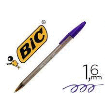 BOLIGRAFO BIC CRISTAL FUN LILA 1,6