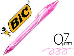 BOLIGRAFO BIC GELOCITY QUICK DRY ROSA 0,7