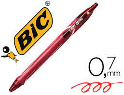 BOLIGRAFO BIC GELOCITY QUICK DRY ROJO 0,7