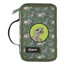 ESTUCHE ESCUELA 2PISOS DINO MAPED