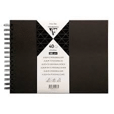 ALBUM A PERSONALIZAR T/D NEGRO 27X20 40H 185GR