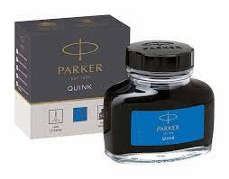 TINTERO PARKER QUINK AZUL LAVABLE