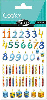 STICKERS COOKY VELAS NUMEROS