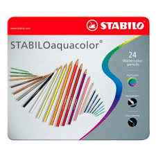 LAPICES DE 24 COLORES STABILO AQUACOLOR METAL