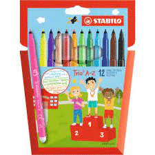 PACK 12 ROTULADORES TRIO A-Z STABILO