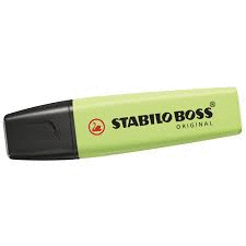 MARCADOR VERDE LIMA PASTEL STABILO FLUORESCENTE