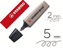 MARCADOR GRIS CALIDO NATURE STABILO FLUORESCENTE