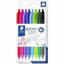 CAJA 8 BOLIGRAFOS 4230 BALL STAEDTLER COLORES