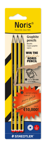 PACK DE 3 LAPICES NORIS GRAFITO 2 (=HB)