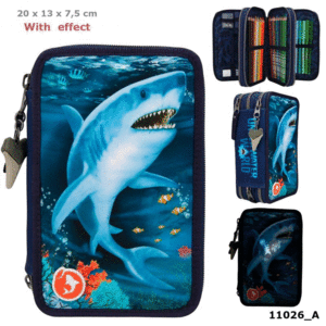 ESTUCHE TRIPLE LLENO LEDT TIBURON UNDERWATER WORLD