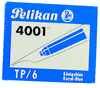 CARTUCHO PLUMA AZUL REAL PELIKAN 6UNID