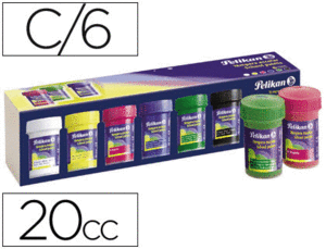 TEMPERA PELIKAN PACK DE 6 25ML