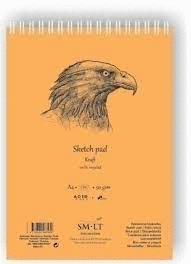 SM.LT BLOC BOCETOS KRAFT RECICLADO ESPIRAL A5 60H 90GR EB-60TS/KRAFT