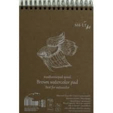 SM.LT BLOC PAPEL MARRON ACUARELA ESPIRAL A5 20H 280GR 5AB-20TS/B