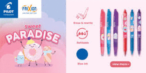 SWEET PARADISE PILOT FRIXION CLICKER AZUL BORRABLE