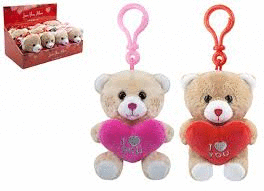 LLAVERO PELUCHE OSITO CORAZON