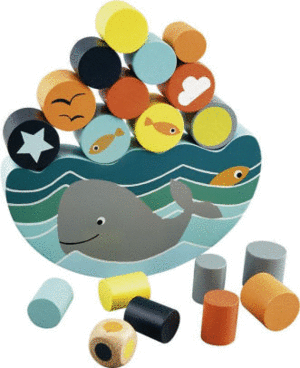 BALANCIN APILABLE MADERA ANIMALES DEL MAR