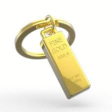 LLAVERO MORPHOSE LIFESTYLE - LINGOTE DE ORO