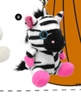 LLAVERO ORBYS PELUCHE ZEBRA