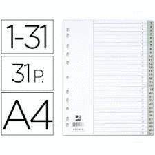 SEPARADORES NUMERICOS 1-31 PLASTICO