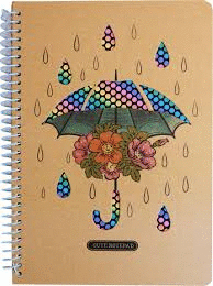 LIBRETA ESPIRAL A5 CUADROS KRAFT MODELOS SURTIDOS