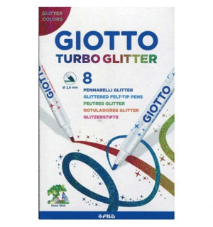 ROTULADOR GIOTTO TURBO PURPURINA 8 UNIDADES