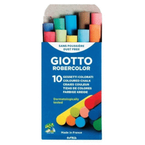 TIZA COLOR ANTIPOLVO GIOTTO ROBERCOLOR 10 UNIDADES 