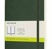 LIBRETA CLASICA TAPA BLANDA VERDE MUSGO L LISA