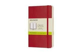 LIBRETA CLASICA TAPA BLANDA ROJO ESCARLATA P LISA