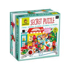 SECRET PUZZLE LUDATTICA BOMBEROS 24 PCS CON LUPA