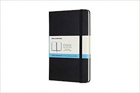 LIBRETA CLASICA TAPA DURA NEGRA M PUNTEADA