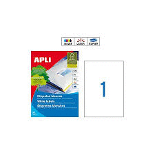 ETIQUETA APLI 100H 210X297 A-4 100U