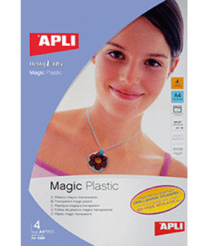 PLASTICO MAGICO PARA INK JET 4 HOJAS TRANSPARENTES