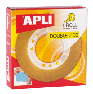 CINTA DOBLE CARA 15MM X 10MTS APLI