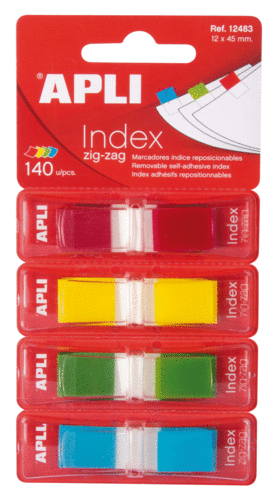 SEÑALIZADOR APLI INDEX ZIG-ZAG 4 COLORES