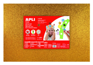 GOMA EVA CON PURPURINA 60X40 ORO APLI