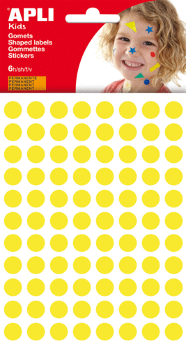 GOMETS APLI 6H. REDONDO AMARILLO 10.5MM