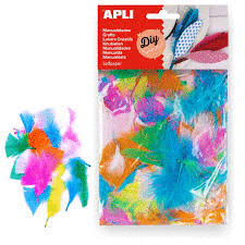 APLI PLUMAS COLORES FLUOR BOLSA DE 14G