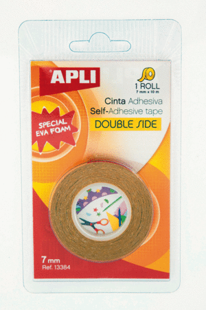 CINTA DOBLE CARA 7MM X 10MTS APLI