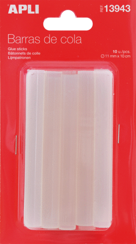 APLI BLISTER 10 BARRAS DE COLA 11MM X 10CMS