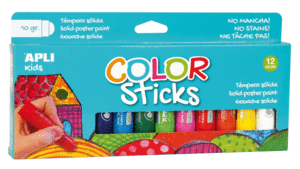 TEMPERA SOLIDA APLI 12 COLORES 10G