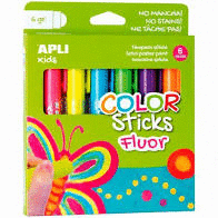 TEMPERA SOLIDA FLUOR APLI 6 COLORES 6G