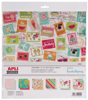 PAPEL SCRAP POSTCARDS APLI