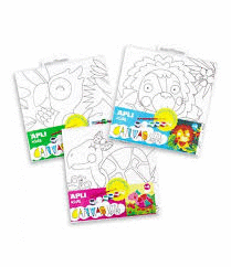 LIENZO CON 6 PINTURAS ANIMALES APLI KIDS