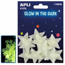 STICKERS APLI ESTRELLAS PEQUEÑAS LUMINISCENTES