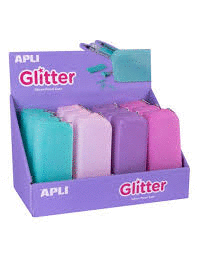 PORTATODO APLI  SILICONA GLITTER COLORES SURTIDOS