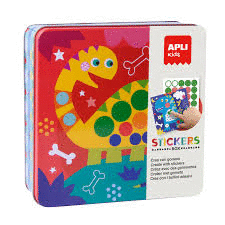 CAJA CREA CON GOMETS DINOSAURIOS