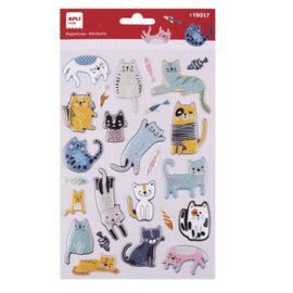 STICKERS APLI GATOS MEOW